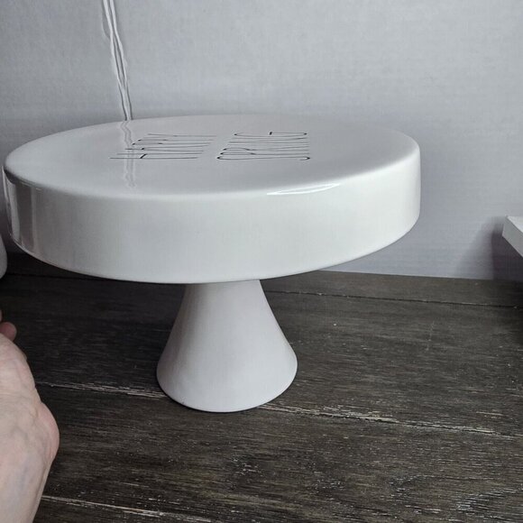 Rae Dunn Artisan Happy Spring Cake Dessert Stand Plate Platter Easter Dinner - Picture 6 of 13